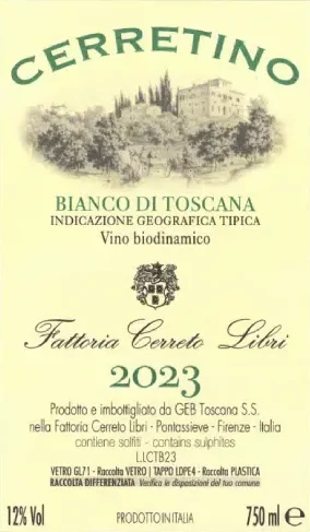 Cerretino Bianco IGT Toscana - Vino Biologico